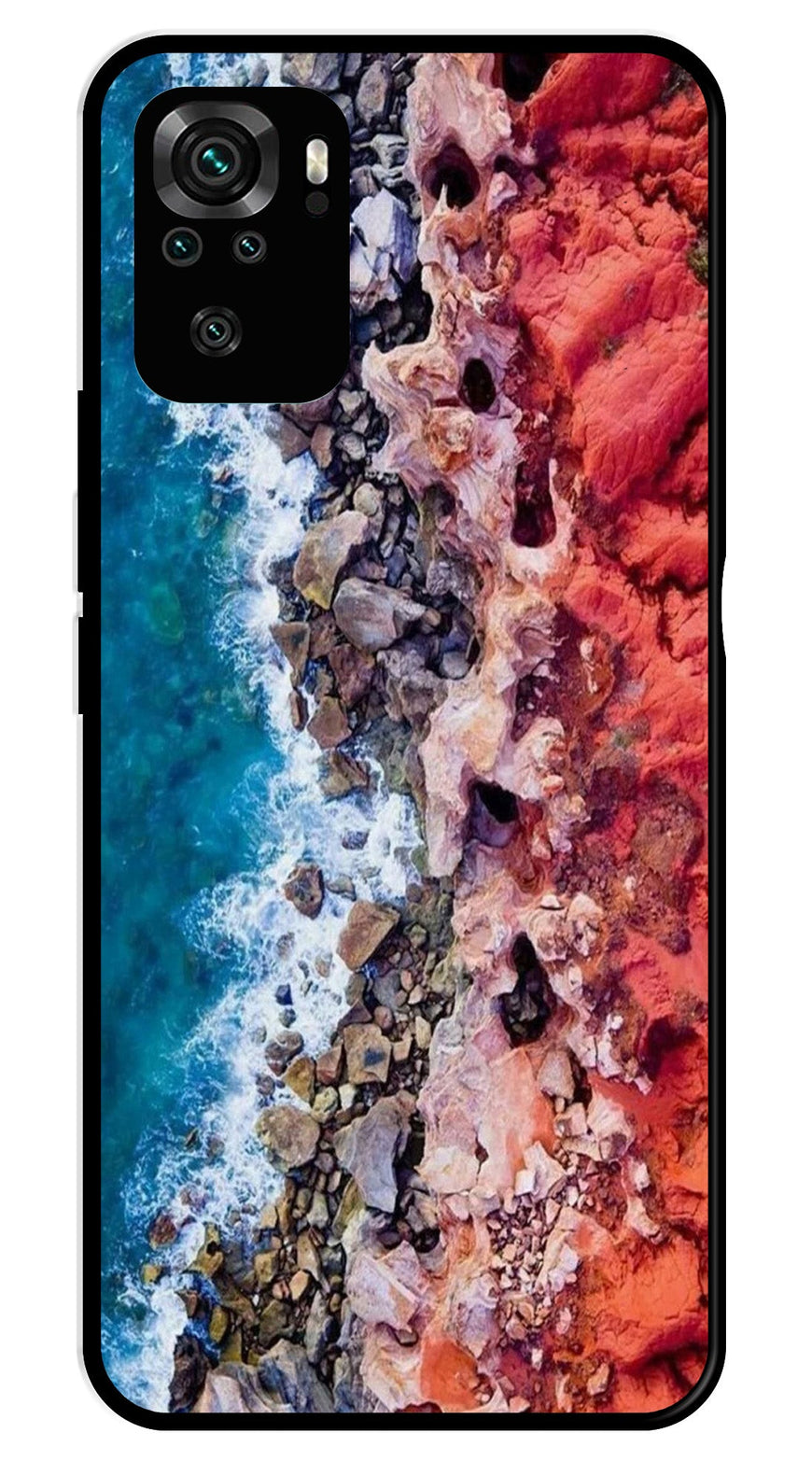 Sea Shore Metal Mobile Case for Redmi Note 10   (Design No -18)