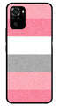Pink Pattern Metal Mobile Case for Redmi Note 10   (Design No -23)
