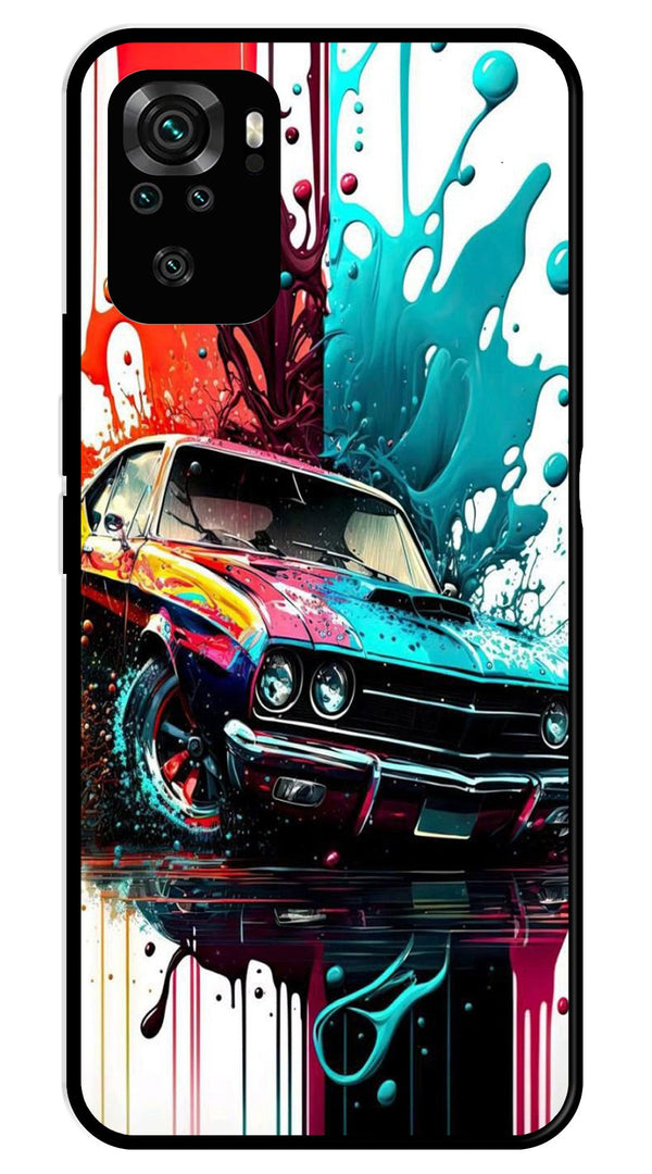 Vintage Car Metal Mobile Case for Redmi Note 10   (Design No -29)