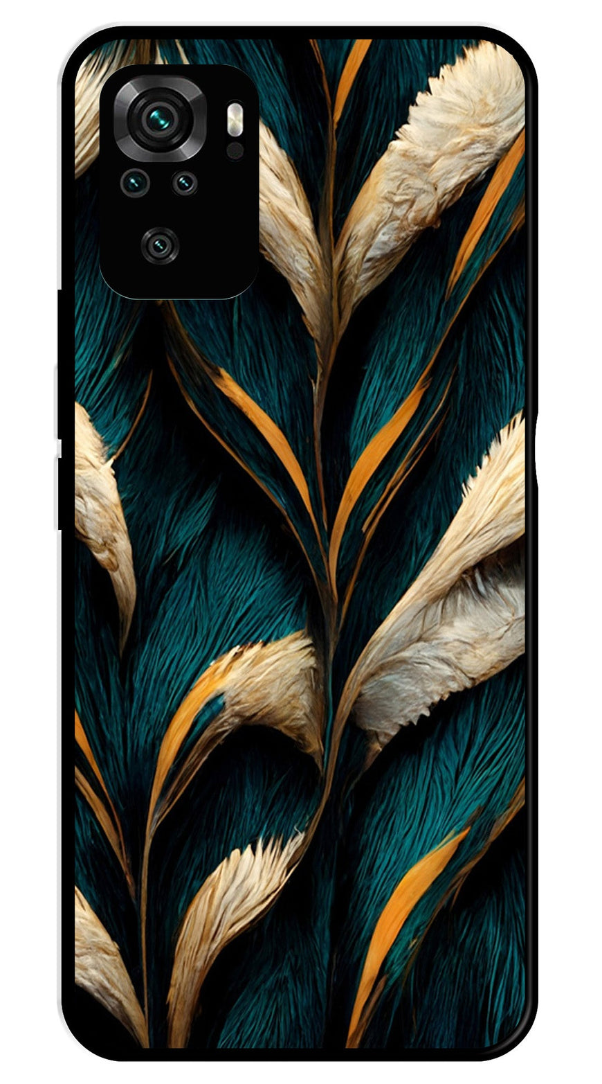 Feathers Metal Mobile Case for Redmi Note 10   (Design No -30)