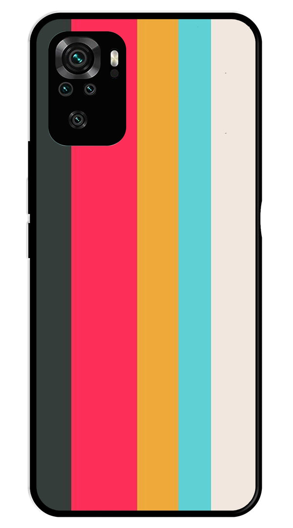 Muted Rainbow Metal Mobile Case for Redmi Note 10   (Design No -31)