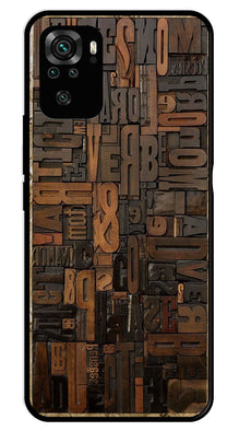 Alphabets Metal Mobile Case for Redmi Note 10