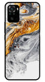 Marble Pattern Metal Mobile Case for Redmi Note 10   (Design No -36)