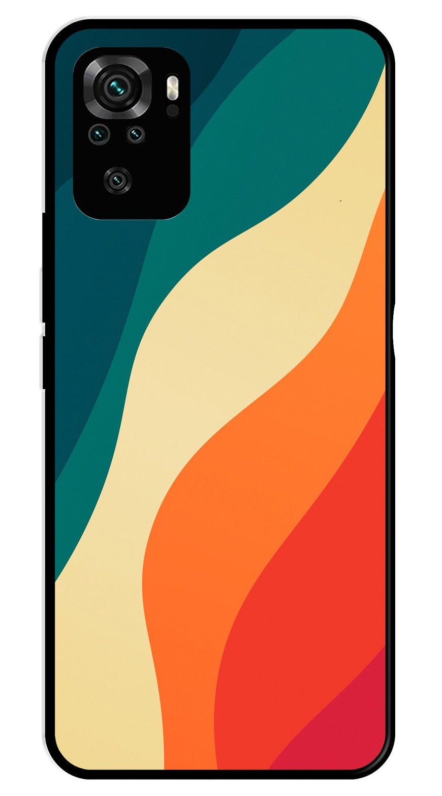 Muted Rainbow Metal Mobile Case for Redmi Note 10   (Design No -39)