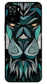Lion Pattern Metal Mobile Case for Redmi Note 10   (Design No -40)