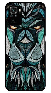 Lion Pattern Metal Mobile Case for Redmi Note 10