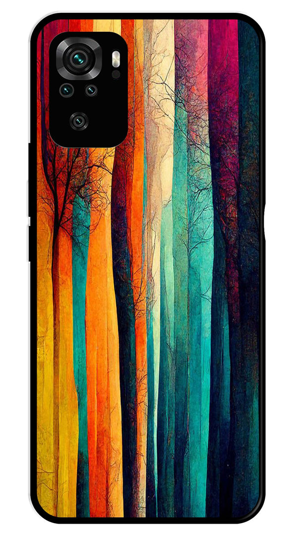 Modern Art Colorful Metal Mobile Case for Redmi Note 10   (Design No -47)