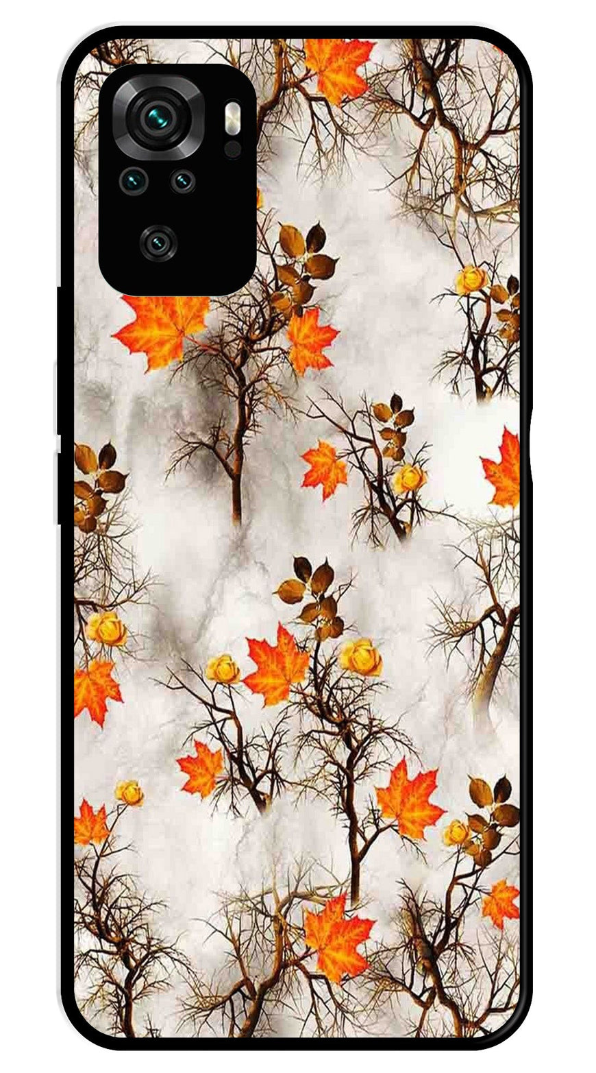 Autumn leaves Metal Mobile Case for Redmi Note 10   (Design No -55)