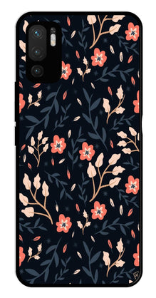 Floral Pattern Metal Mobile Case for Redmi Note 10 5G