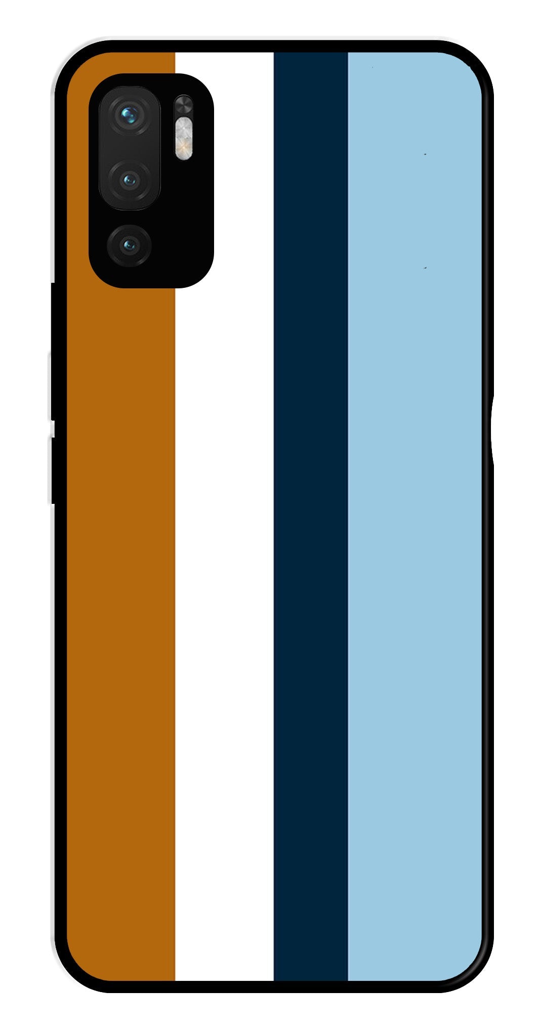 MultiColor Pattern Metal Mobile Case for Redmi Note 10 5G   (Design No -17)