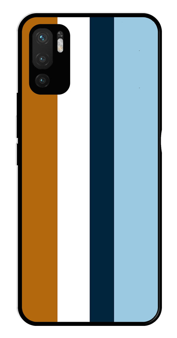 MultiColor Pattern Metal Mobile Case for Redmi Note 10 5G   (Design No -17)
