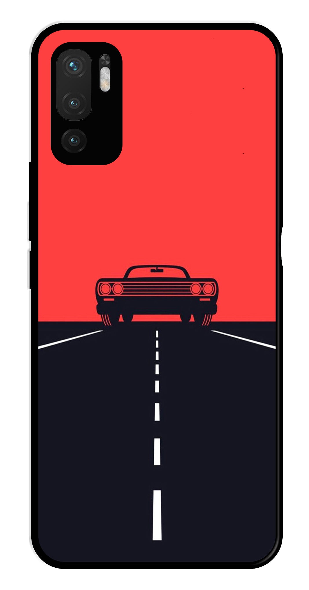 Car Lover Metal Mobile Case for Redmi Note 10 5G   (Design No -21)