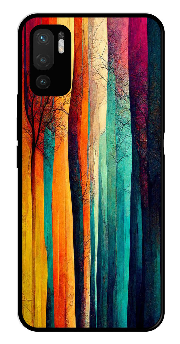 Modern Art Colorful Metal Mobile Case for Redmi Note 10 5G   (Design No -47)