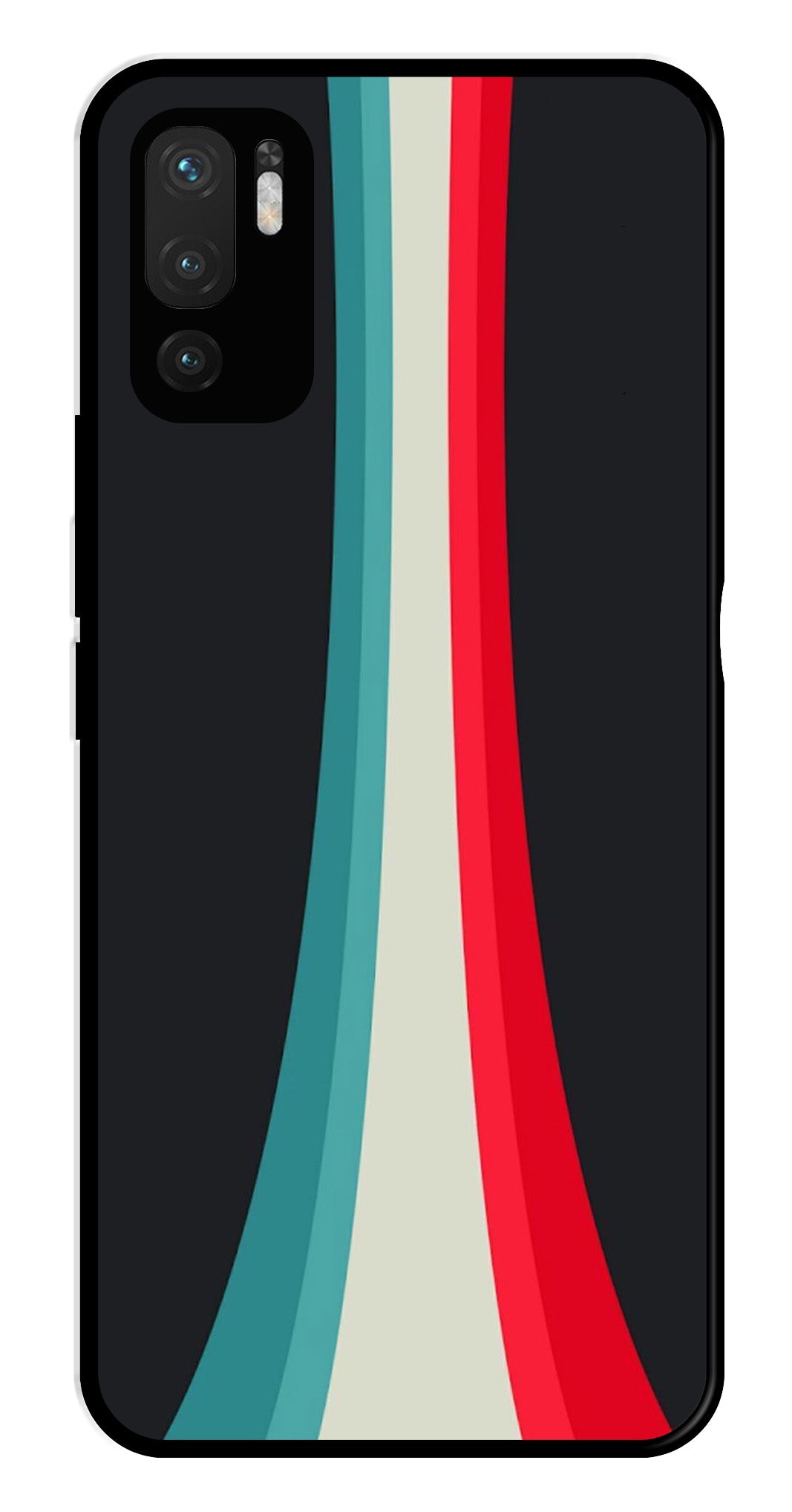 Modern Art Colorful Metal Mobile Case for Redmi Note 10 5G   (Design No -48)