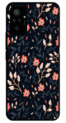 Floral Pattern Metal Mobile Case for Redmi Note 10 Pro