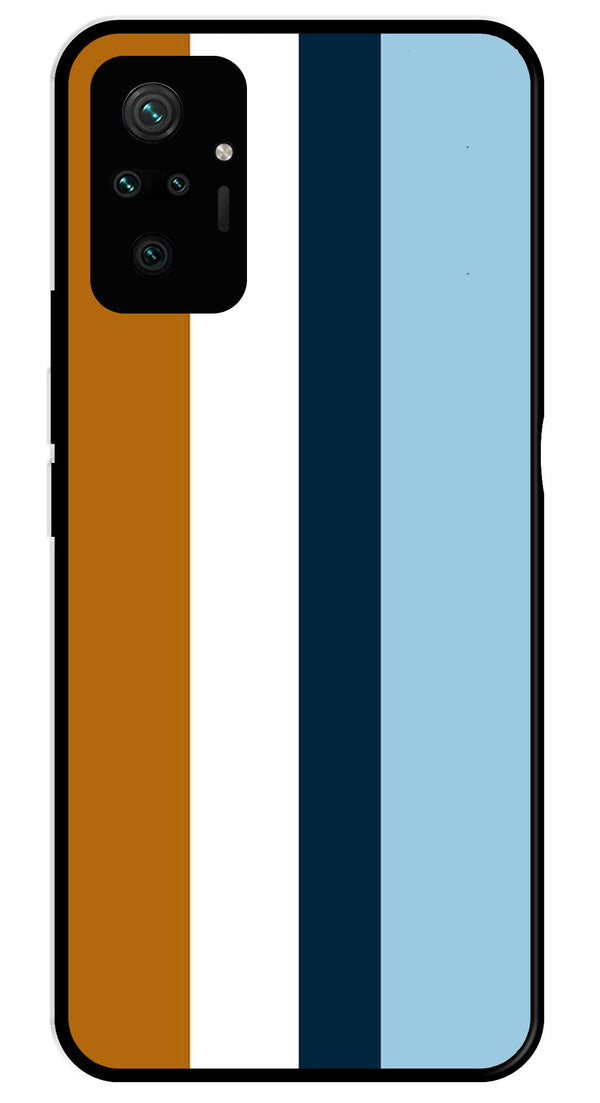 MultiColor Pattern Metal Mobile Case for Redmi Note 10 Pro   (Design No -17)