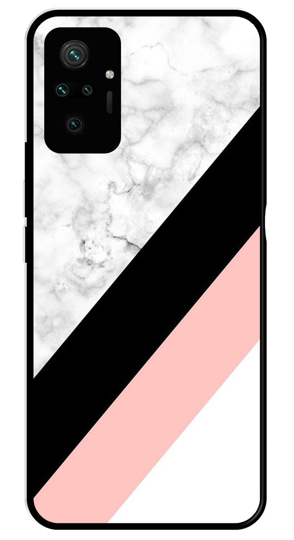 Marble Design Metal Mobile Case for Redmi Note 10 Pro   (Design No -24)