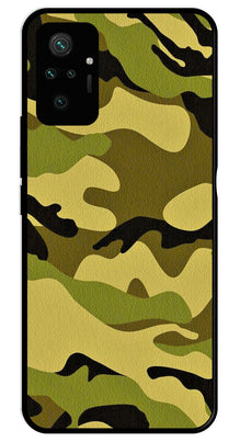Army Pattern Metal Mobile Case for Redmi Note 10 Pro