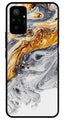 Marble Pattern Metal Mobile Case for Redmi Note 10 Pro   (Design No -36)