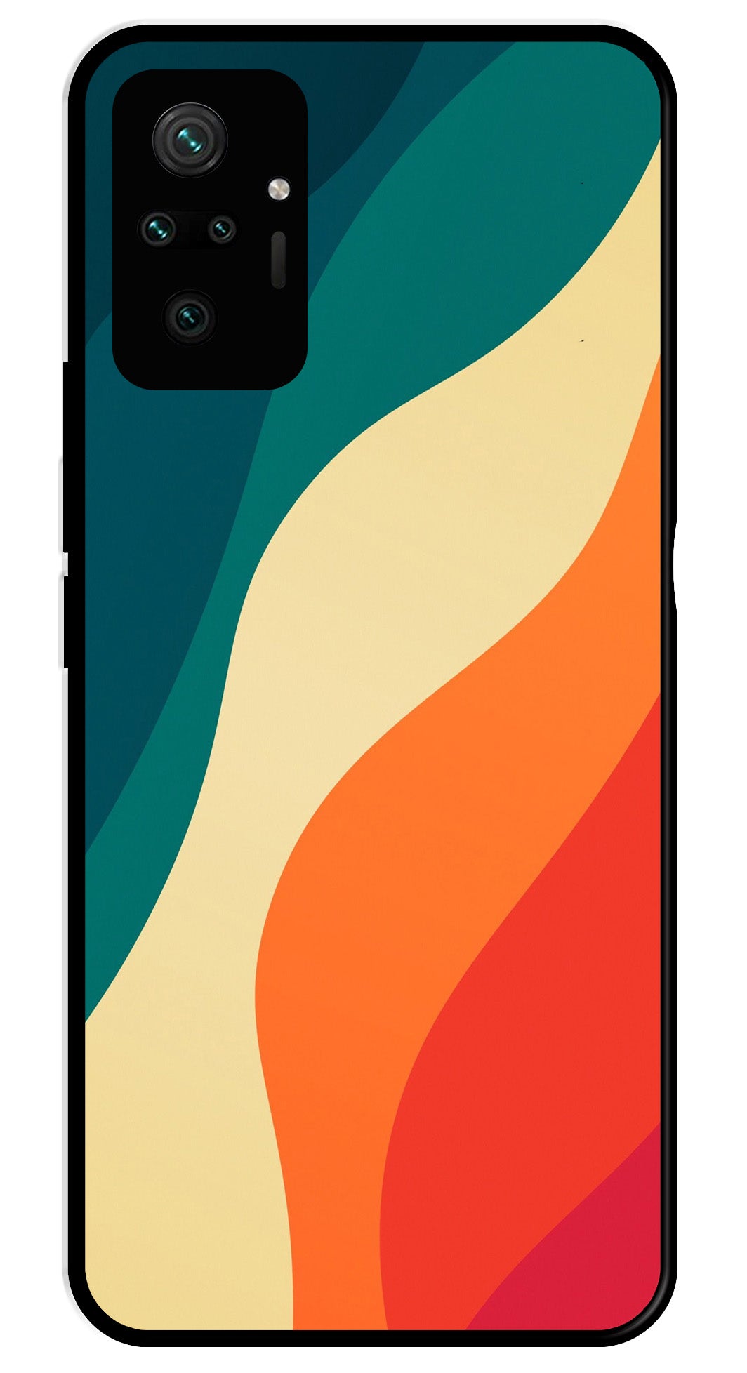 Muted Rainbow Metal Mobile Case for Redmi Note 10 Pro   (Design No -39)