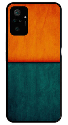 Orange Green Pattern Metal Mobile Case for Redmi Note 10 Pro