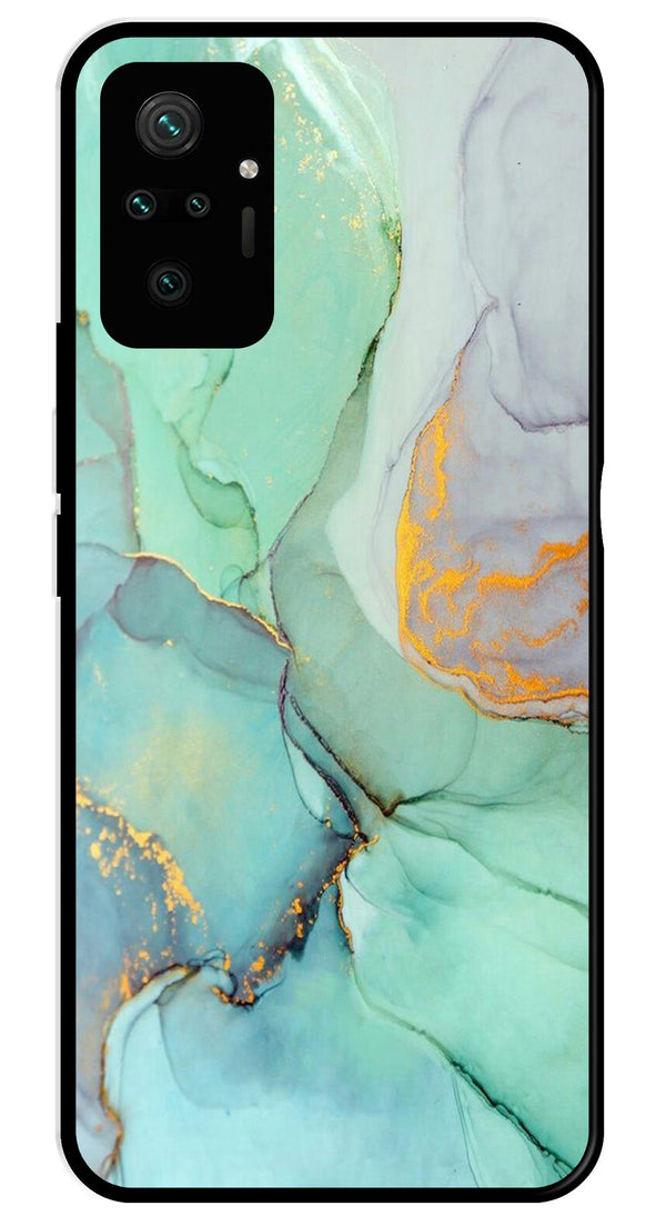 Marble Design Metal Mobile Case for Redmi Note 10 Pro   (Design No -46)