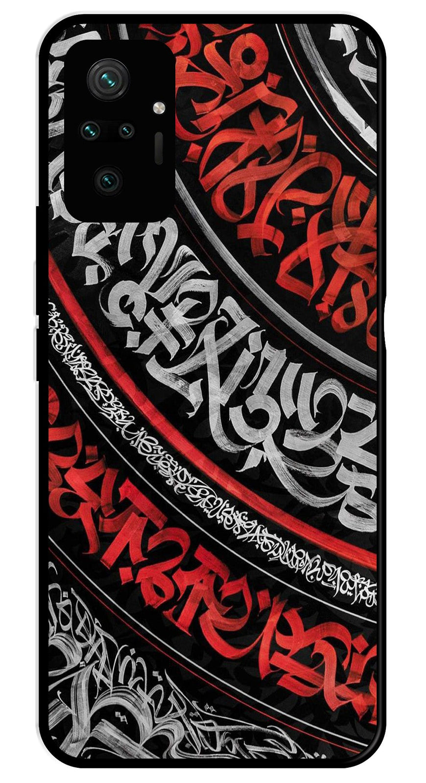 Qalander Art Metal Mobile Case for Redmi Note 10 Pro   (Design No -49)