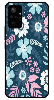Flower Leaves Design Metal Mobile Case for Redmi Note 10 Pro