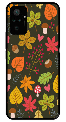Leaves Design Metal Mobile Case for Redmi Note 10 Pro