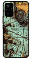 Map Design Metal Mobile Case for Redmi Note 10 Pro   (Design No -54)