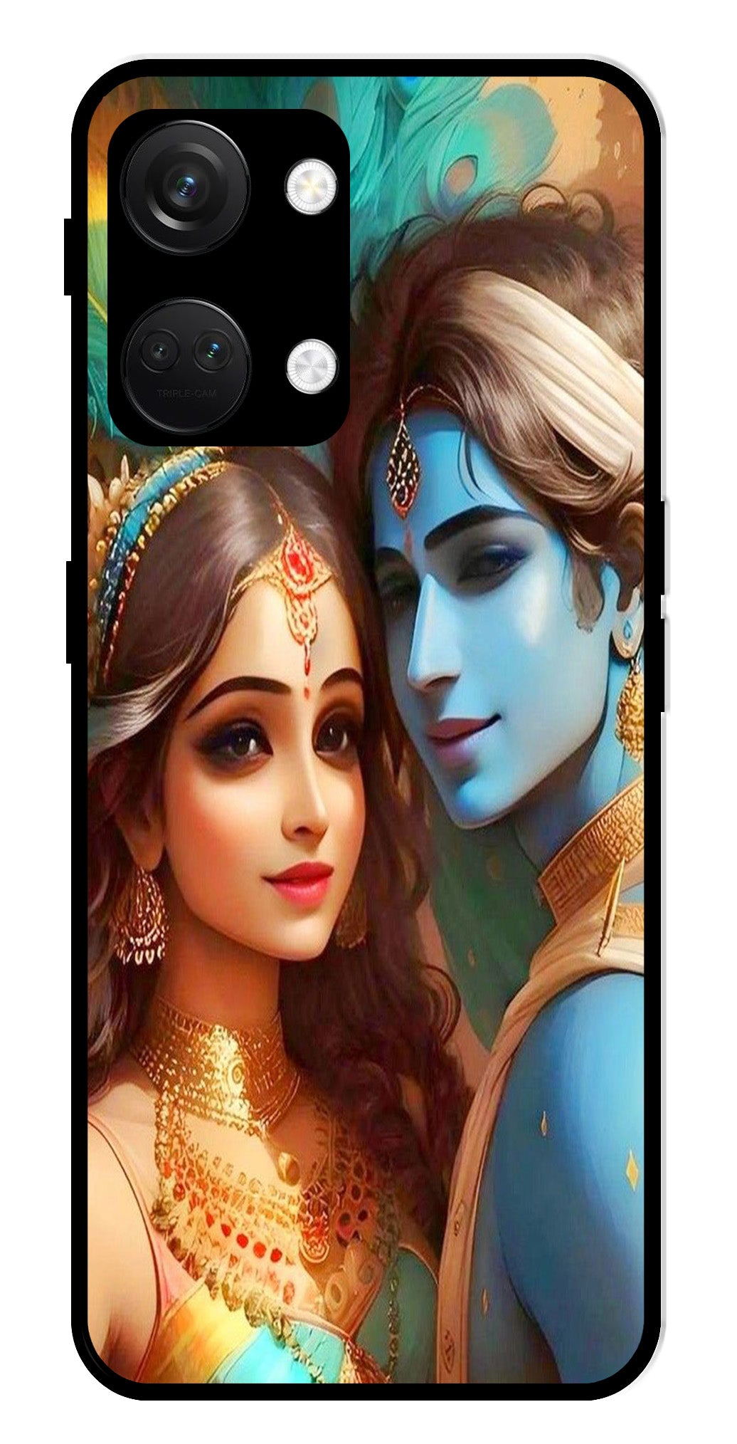 Lord Radha Krishna Metal Mobile Case for OnePlus Nord 3 5G