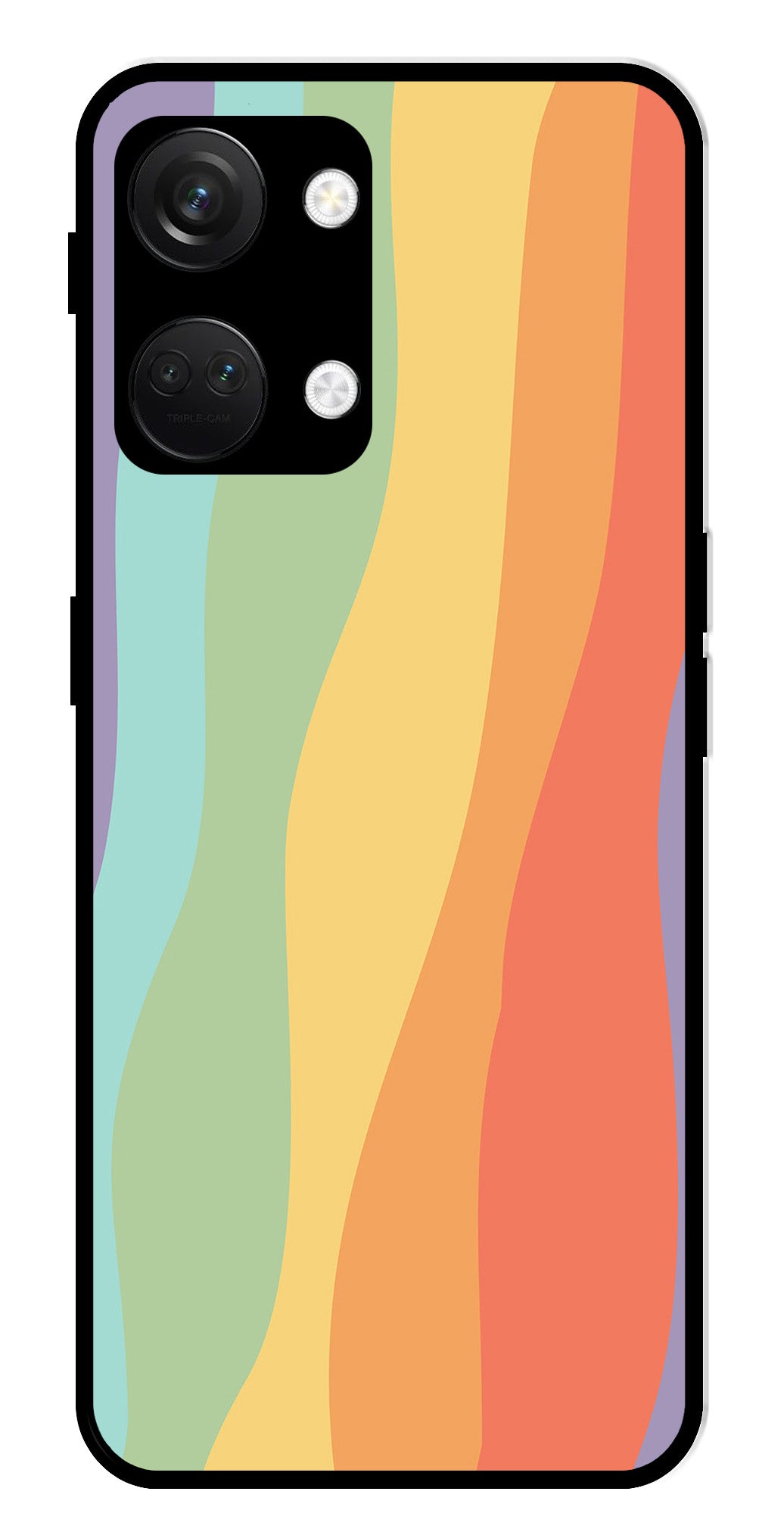 Muted Rainbow Metal Mobile Case for OnePlus Nord 3 5G