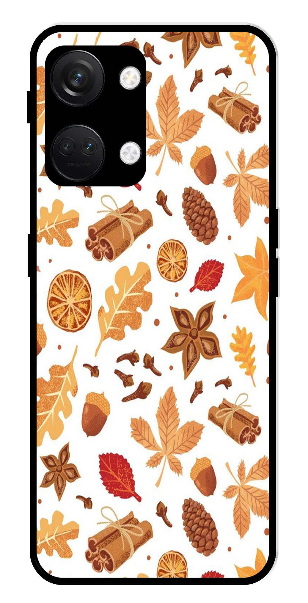 Autumn Leaf Metal Mobile Case for OnePlus Nord 3 5G