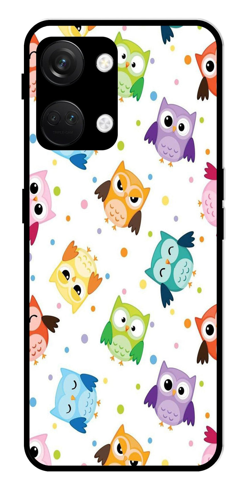 Owls Pattern Metal Mobile Case for OnePlus Nord 3 5G