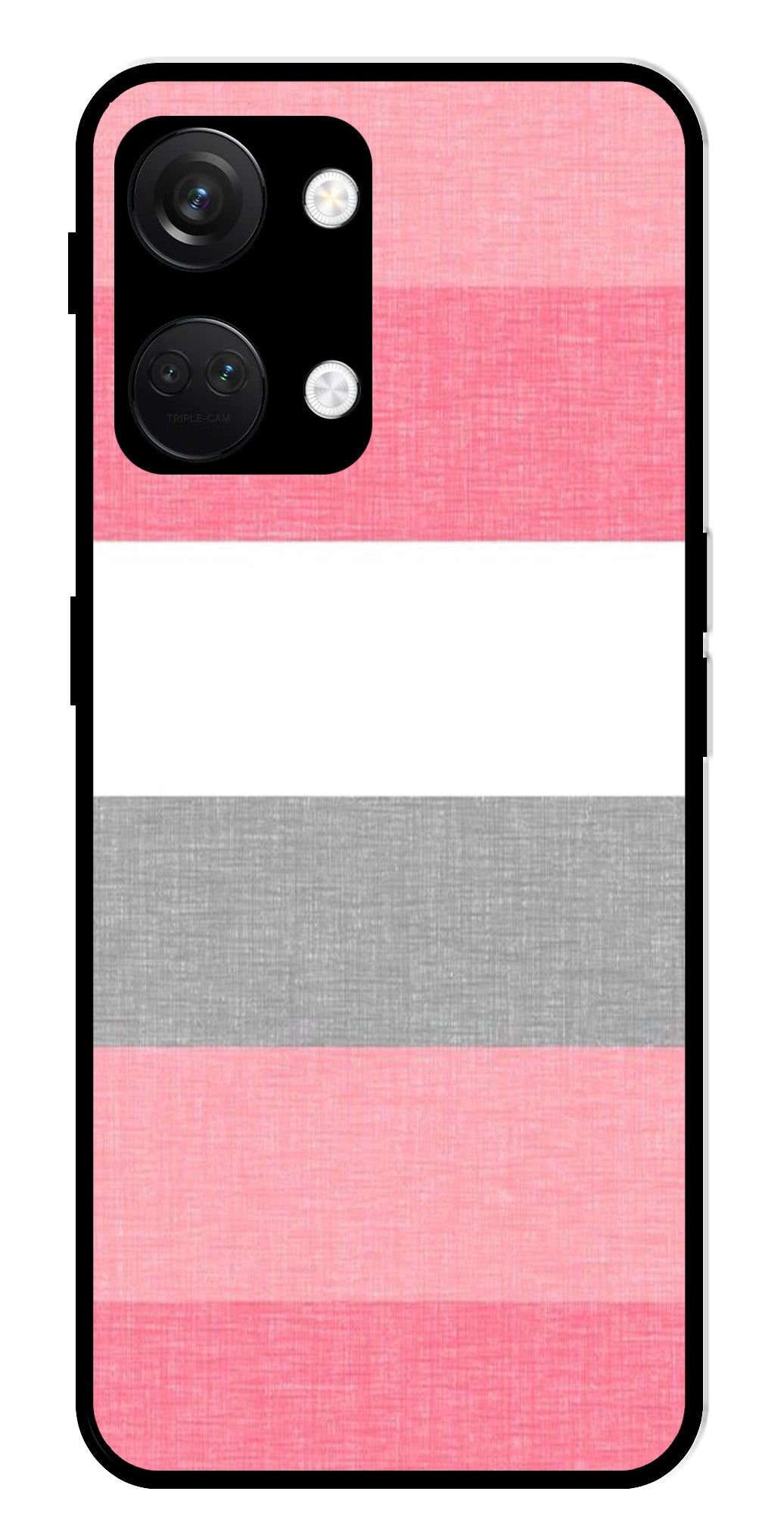 Pink Pattern Metal Mobile Case for OnePlus Nord 3 5G