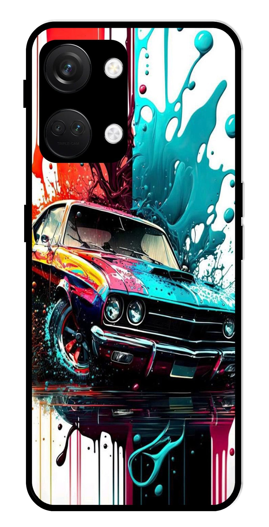 Vintage Car Metal Mobile Case for OnePlus Nord 3 5G