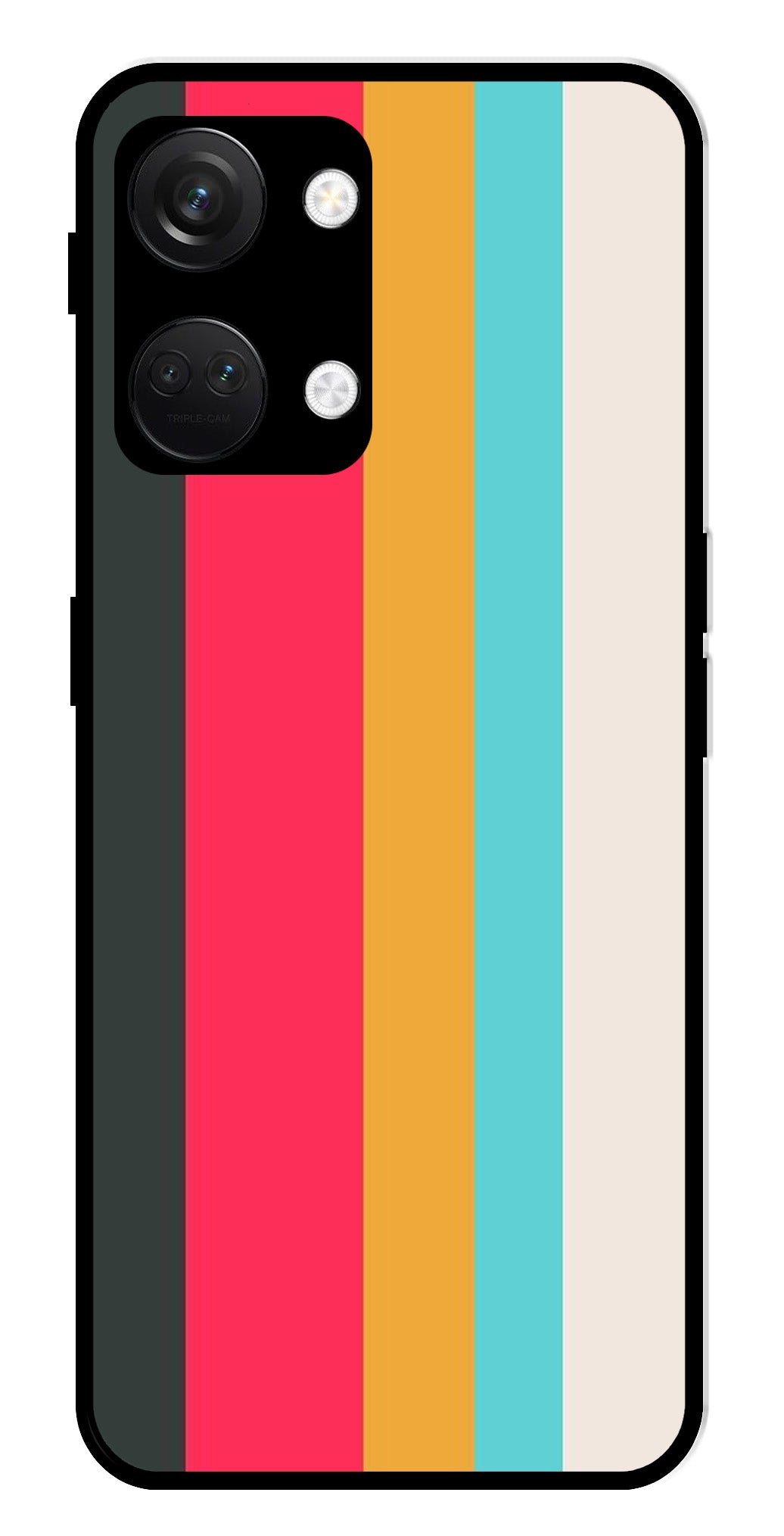 Muted Rainbow Metal Mobile Case for OnePlus Nord 3 5G