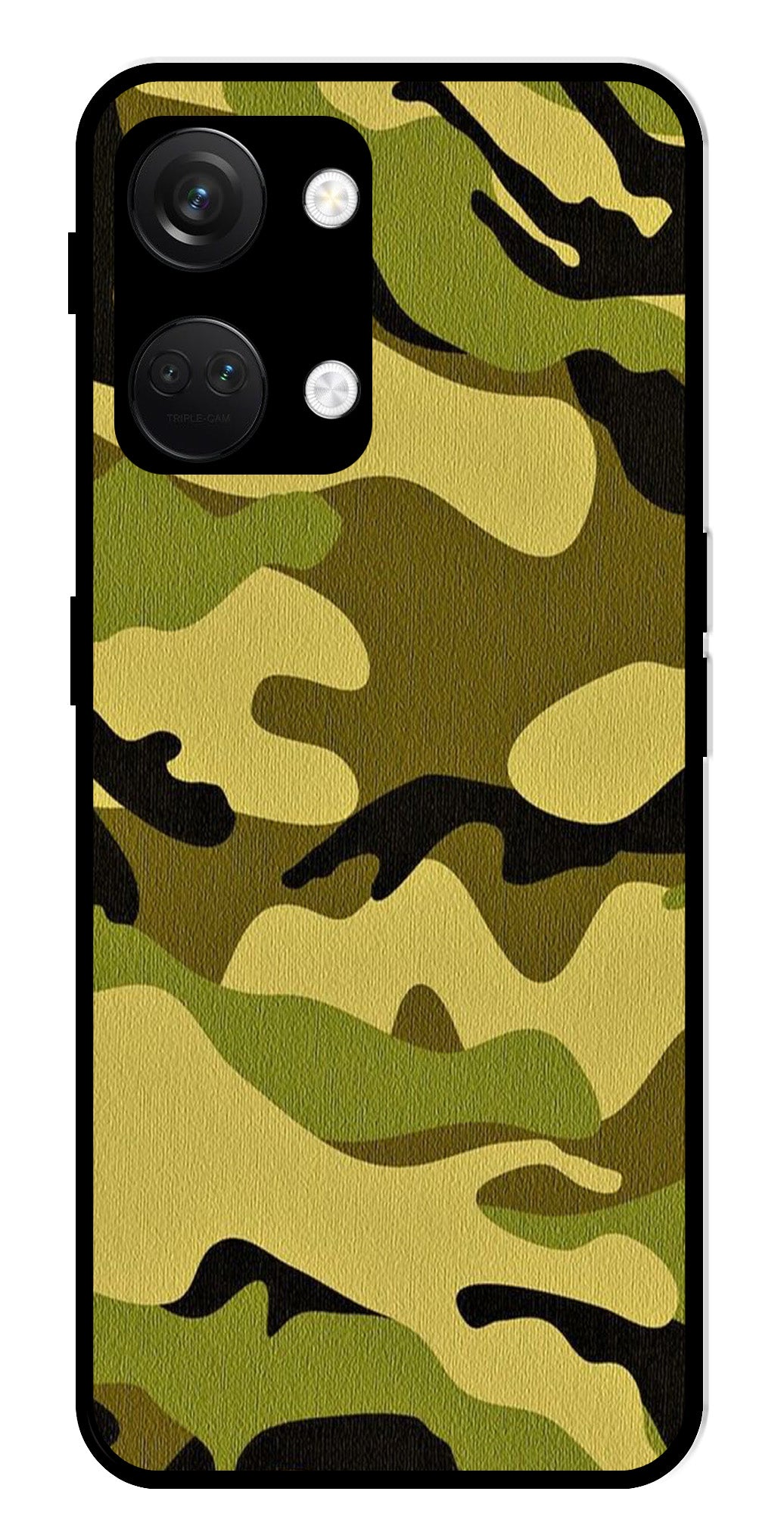 Army Pattern Metal Mobile Case for OnePlus Nord 3 5G