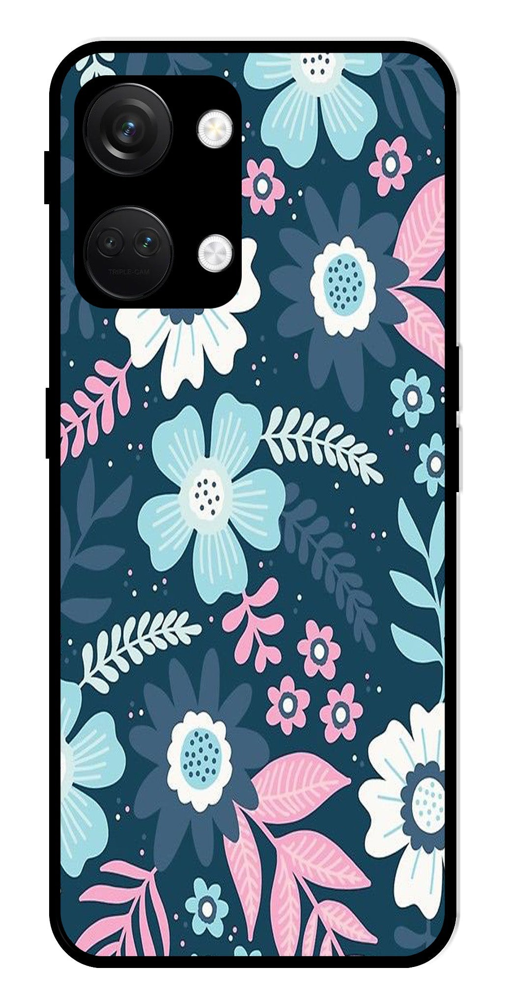 Flower Leaves Design Metal Mobile Case for OnePlus Nord 3 5G