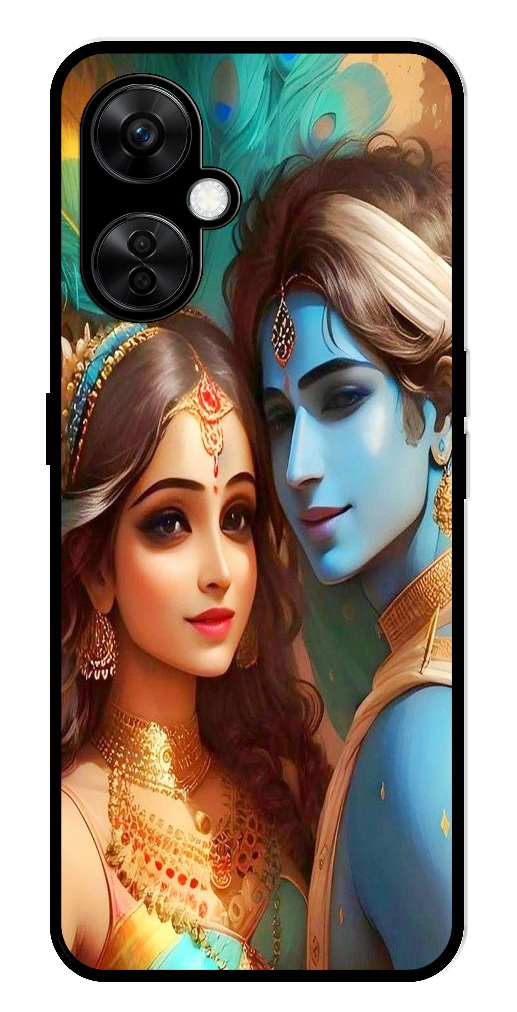 Lord Radha Krishna Metal Mobile Case for OnePlus Nord CE 3 Lite 5G