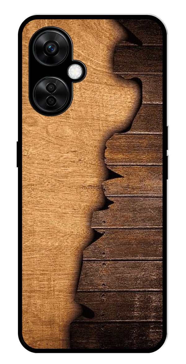 Wooden Design Metal Mobile Case for OnePlus Nord CE 3 Lite 5G