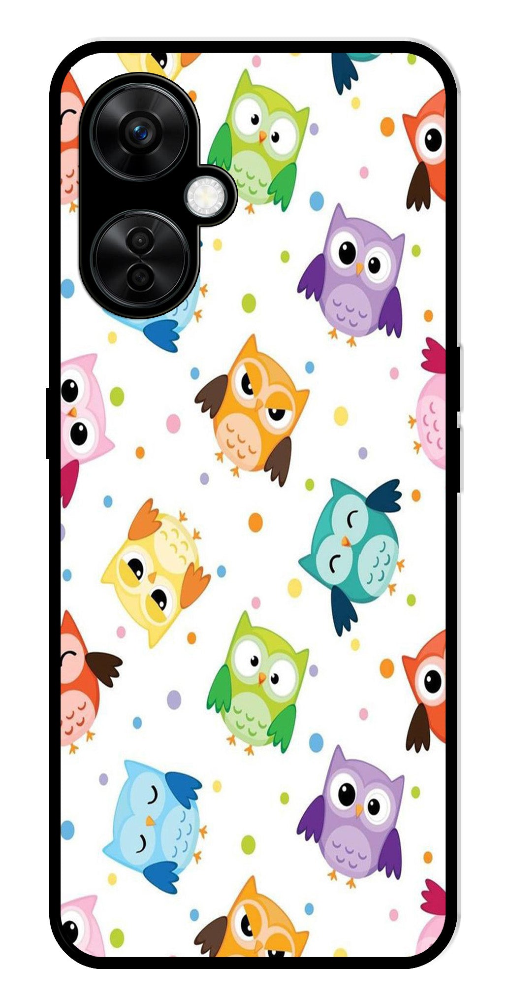 Owls Pattern Metal Mobile Case for OnePlus Nord CE 3 Lite 5G