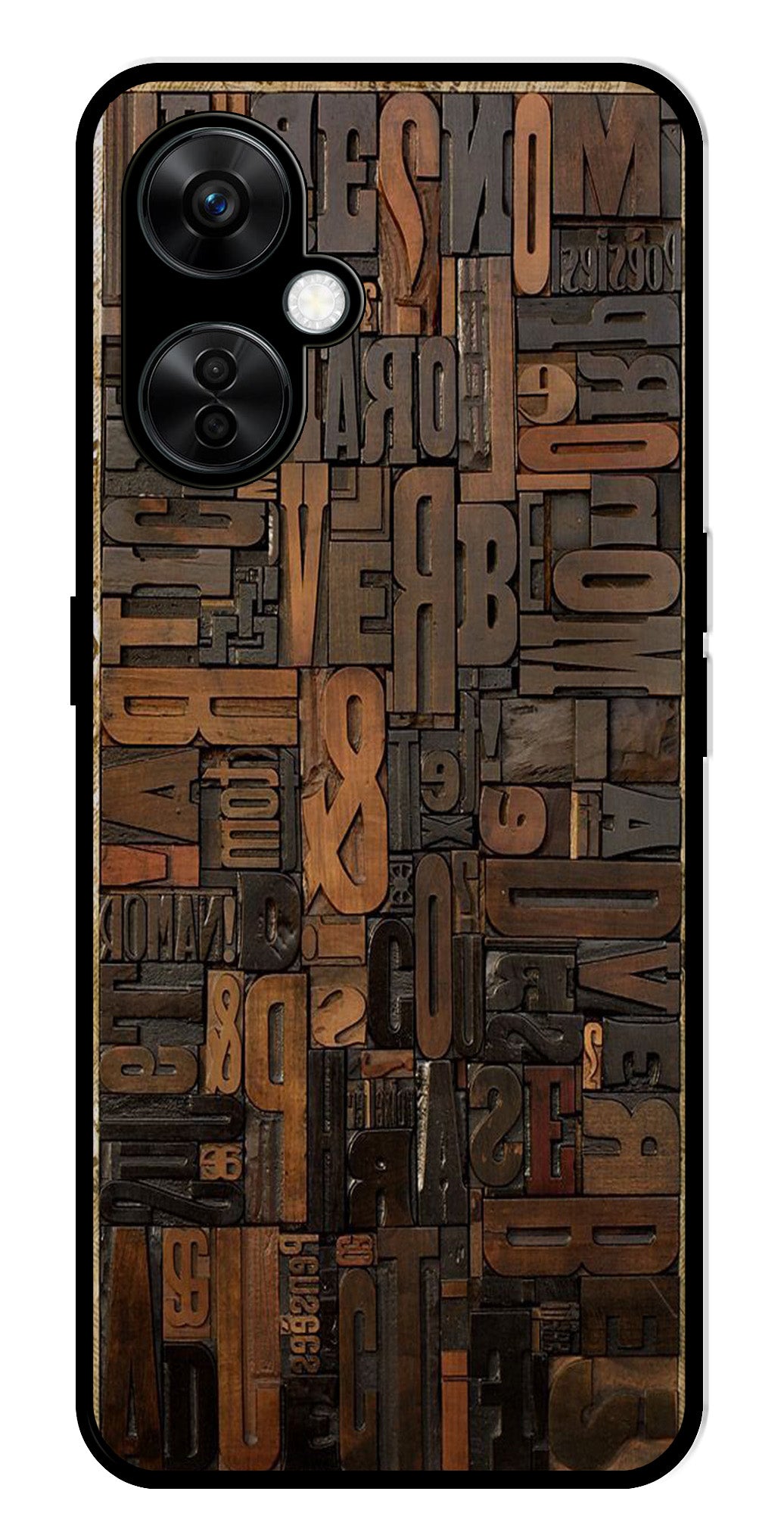Alphabets Metal Mobile Case for OnePlus Nord CE 3 Lite 5G