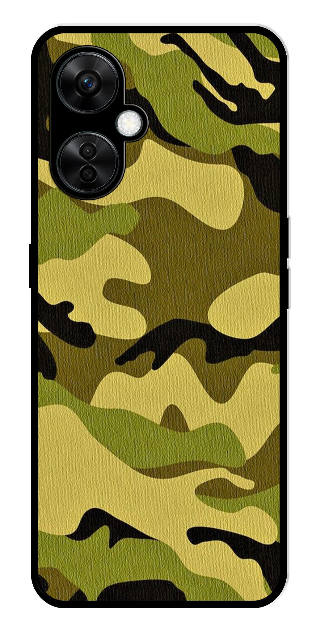 Army Pattern Metal Mobile Case for OnePlus Nord CE 3 Lite 5G
