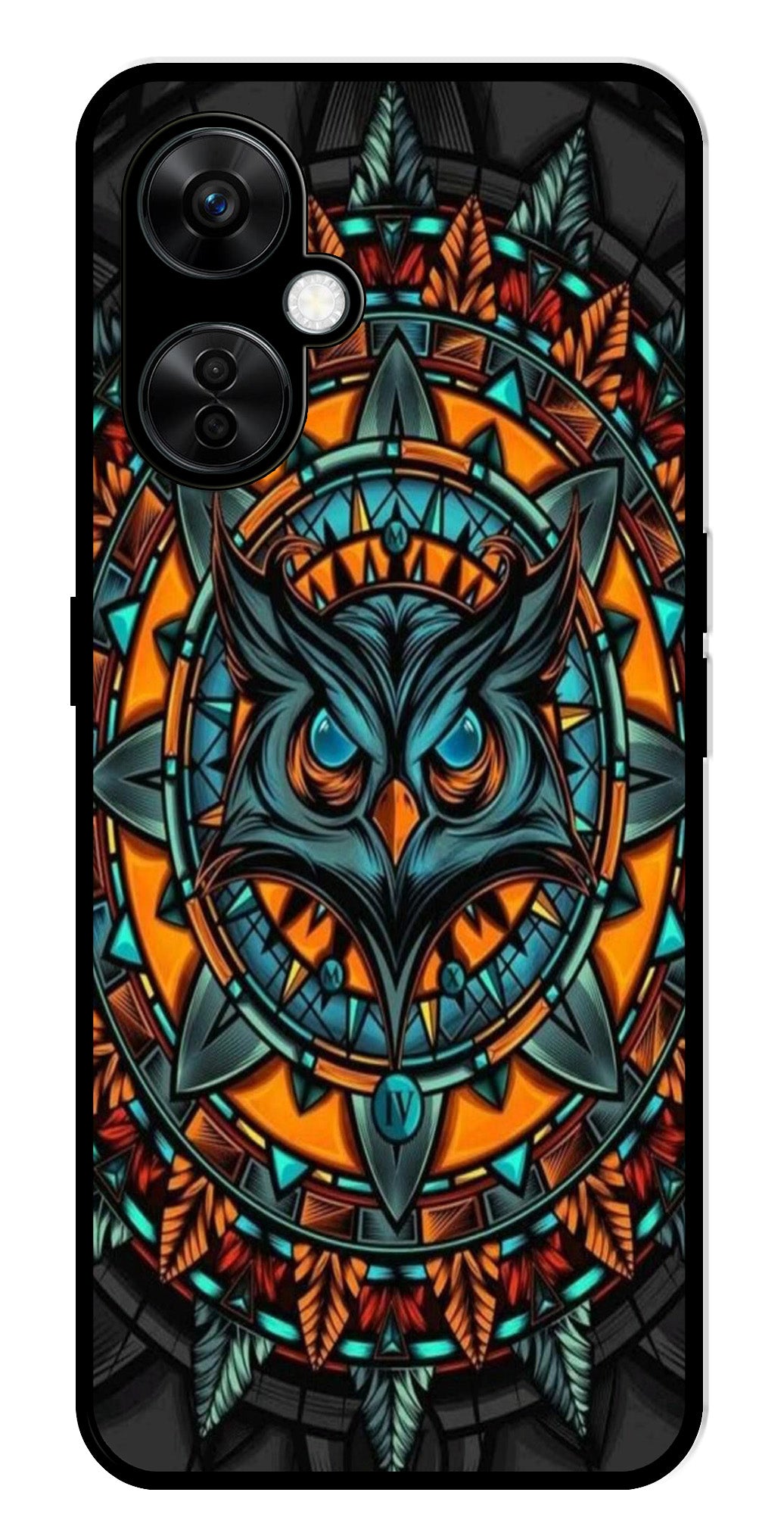 Owl Pattern Metal Mobile Case for OnePlus Nord CE 3 Lite 5G