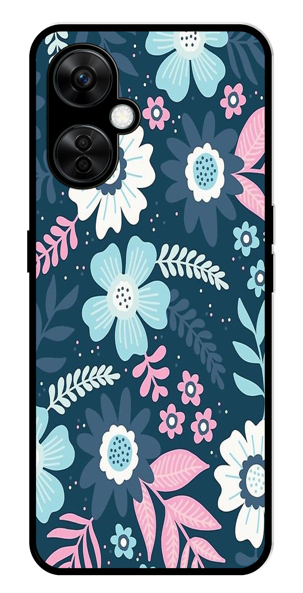 Flower Leaves Design Metal Mobile Case for OnePlus Nord CE 3 Lite 5G