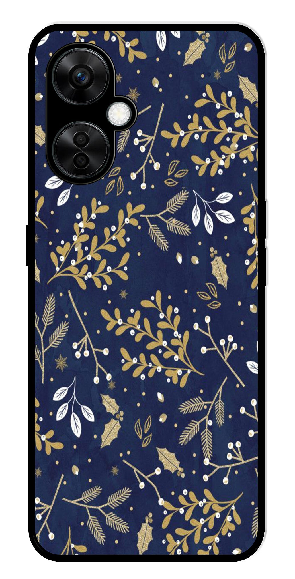 Floral Pattern  Metal Mobile Case for OnePlus Nord CE 3 Lite 5G