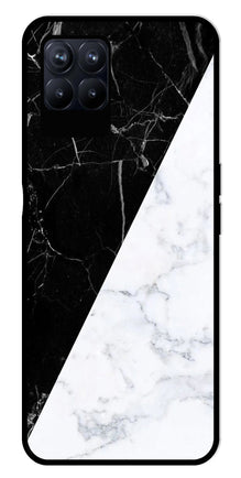 Black White Marble Design Metal Mobile Case for Realme Narzo 50 50