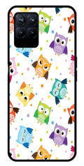Owls Pattern Metal Mobile Case for Realme Narzo 50   (Design No -20)