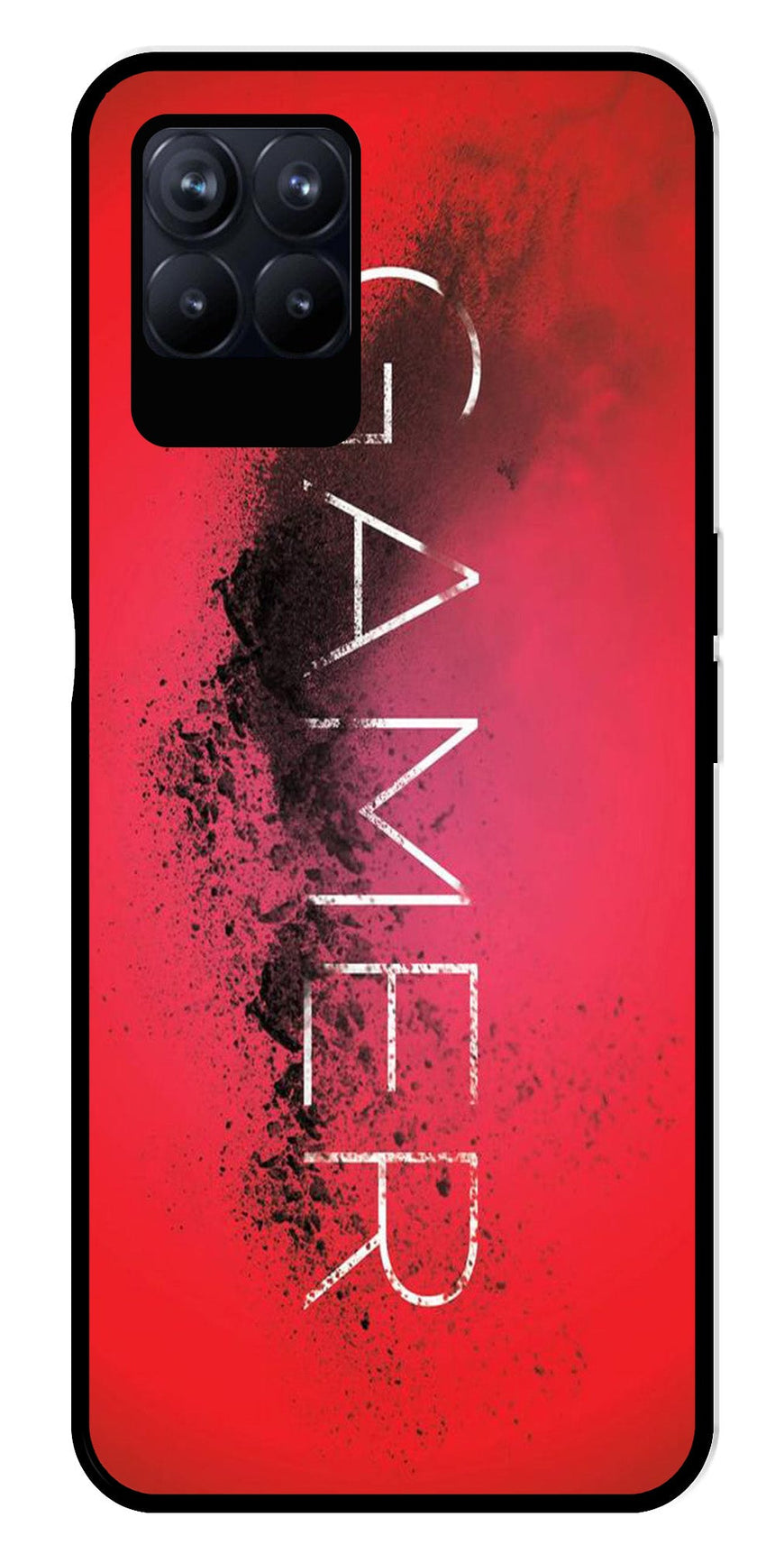 Gamer Pattern Metal Mobile Case for Realme Narzo 50 50   (Design No -41)